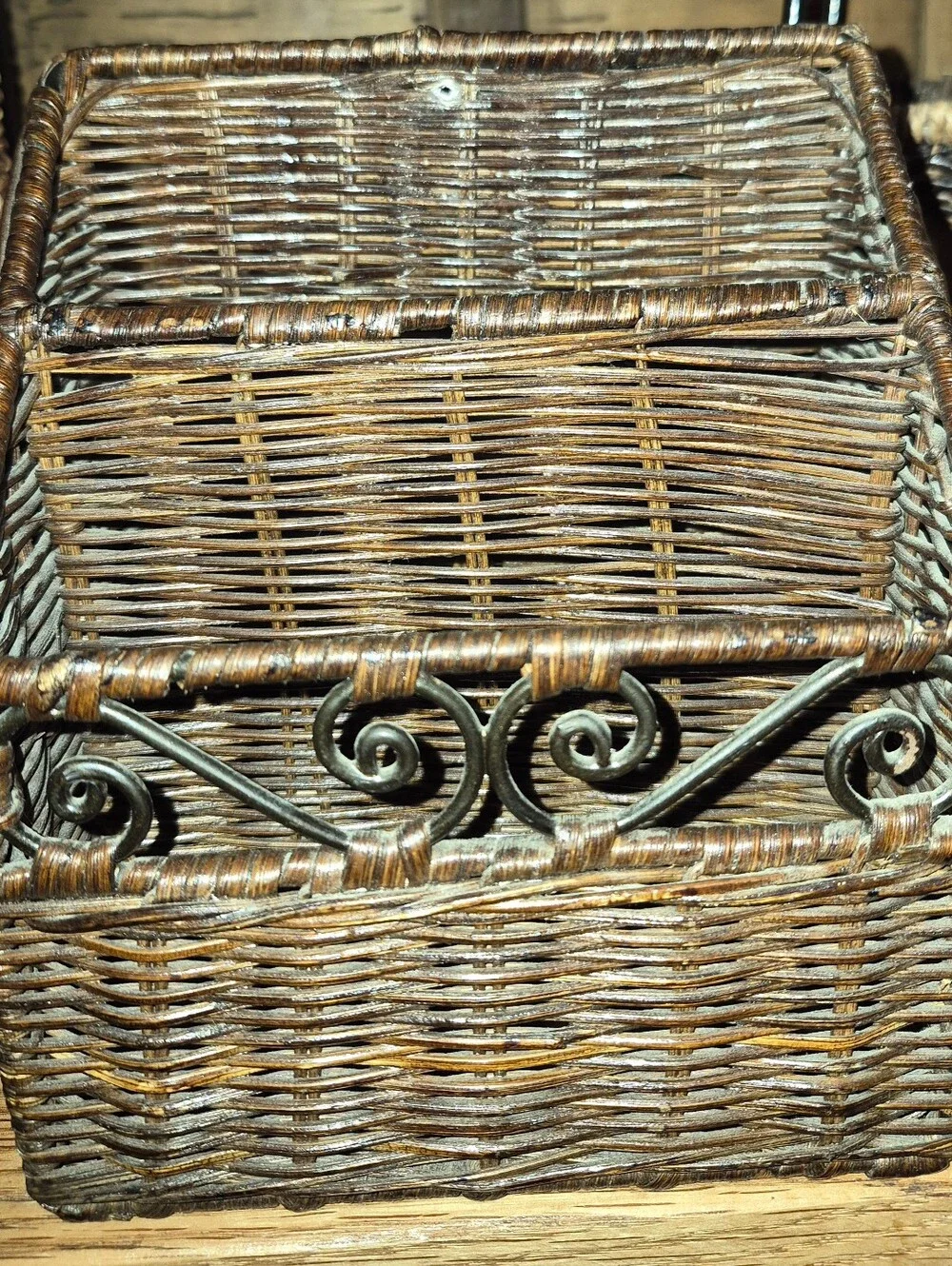 Vintage Wicker Storage Lot Of 3